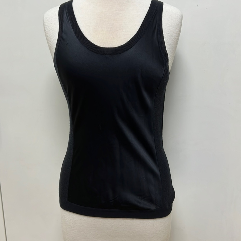 Magaschoni cashmere and silk tank top SZ small in black